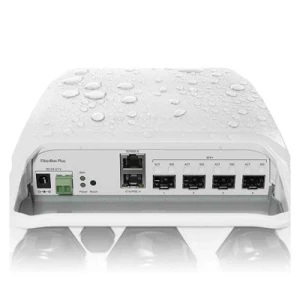 MikroTik FiberBox Plus, 4x SFP+, 1x Gigabit Ethernet, IP66, RouterOS L5 - Image 1