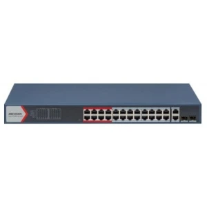 Hikvision DS-3E1326P-EI(B) 24 Port Fast Ethernet Smart POE Switch - Image 1