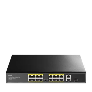 Cudy 16-Port 10/100M PoE+ Switch with 2 Gigabit Uplink and 1 SFP Port 200W Unamanged - Image 1