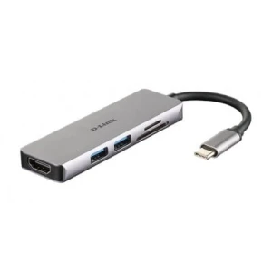 D-Link DUB-M530 notebook dock/port replicator Wired USB 3.2 Gen 1 (3.1 Gen 1) Type-C Aluminium, Black - Image 1
