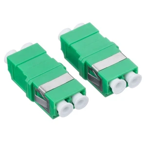 Fiber Products LC APC Duplex 2 Core Optical Adapter without Flange - Image 1