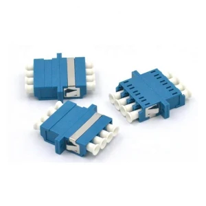 Full flanged Female to female LC UPC Quad Single Mode Plastic Fiber Optical Quad LC Adapter - Image 1