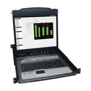 NetDirector 8-Port 1U Rack-Mount Console KVM Switch with 19-in. LCD + 8 PS2/USB Combo Cables - Image 1
