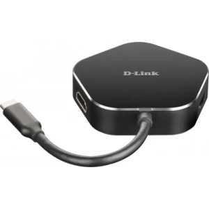 D-Link DUB-M420 notebook dock/port replicator Wired Thunderbolt 3 Black, Silver - Image 1