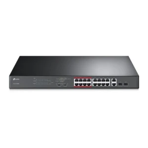 TP-Link TL-SL1218MP 16-Port 10/100 Mbps + 2-Port Gigabit Rackmount Switch with 16-Port PoE+ - Image 1