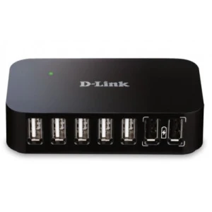 D-Link DUB-H7 USB 2.0 Type-B 480 Mbit/s Black - Image 1