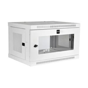 SmartRack 6U Low-Profile Switch-Depth Wall-Mount Mini Rack Enclosure, Clear Acrylic Window, White - Image 1