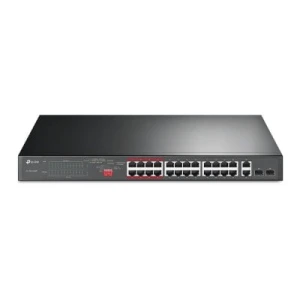 TP-Link TL-SL1226P 24-Port 10/100 Mbps + 2-Port Gigabit Rackmount Switch with 24-Port PoE+ - Image 1