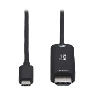 Tripp Lite series USB-C to HDMI Active Adapter Cable (M/M), 4K 60 Hz, HDR, HDCP 2.2, DP 1.4 Alt Mode, Black, 6 ft. (1.8 m) - Image 1