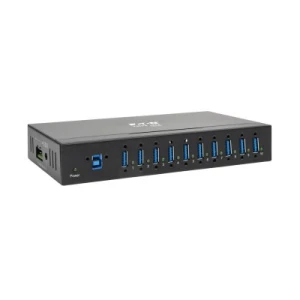 10-Port Industrial-Grade USB 3.0 SuperSpeed Hub - 20 kV ESD Immunity, Metal Housing, Mountable - Image 1