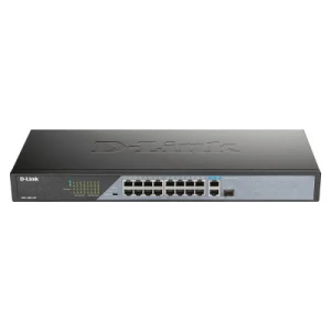 D-Link DSS-100E-18P network switch Unmanaged Fast Ethernet (10/100) Power over Ethernet (PoE) Black - Image 1