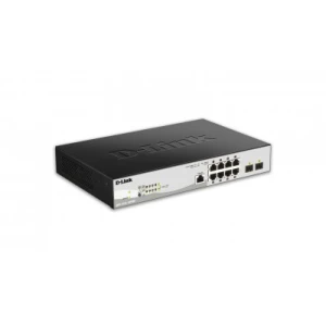 D-Link DGS 1210-10P/ME - Commutateur - GÃ©rÃ© - 8 x 10/100/1000 (PoE) + 2 x Gigabit SFP - Montable sur rack - PoE (78 W) - Image 1