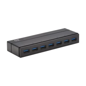 7-Port USB-A Mini Hub - USB 3.2 Gen 1, International Plug Adapters - Image 1