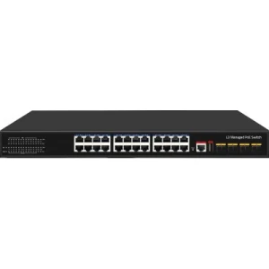 Cudy 24-Port Layer 3 Managed Gigabit PoE+ Switch with 4 10G SFP Slots, 400W - Image 1