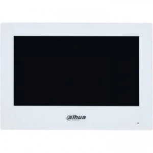 Dahua VTH2621GW-P 7" IP Touchscreen Monitor, 1024x600, PoE, Alarm Integration, White Plastic Housing - Image 1