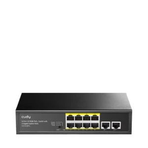 Cudy 8-Port 10/100M PoE+ Switch with 2 Gigabit Uplink Ports 120W Unmanaged - Image 1