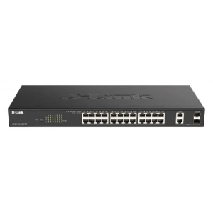 D-Link DGS-1100-26MPV2 network switch Managed L2 Gigabit Ethernet (10/100/1000) Power over Ethernet (PoE) Black - Image 1