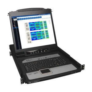 NetDirector 16-Port 1U Rack-Mount Console IP KVM Switch with 19 in. LCD - Image 1