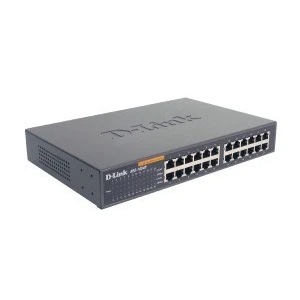 D-Link 24-port 10/100M NWay Desktop - Internal PSU (incl. 19" rack mount kit) Unmanaged - Image 1