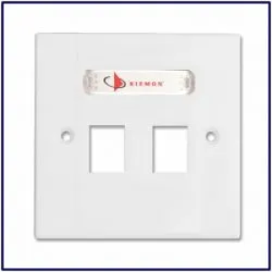 Siemon Double Face Plates with Module- Cat 6 - Image 1