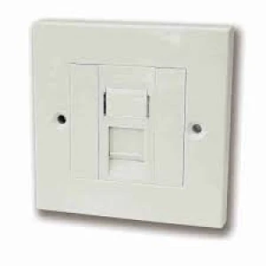 Siemon Cat6A 10G Single Faceplate Complete With Module - Image 1