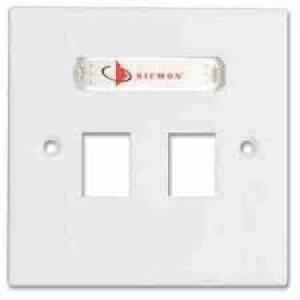 Siemon Cat6A Dual Faceplate complete with Modules - Image 1