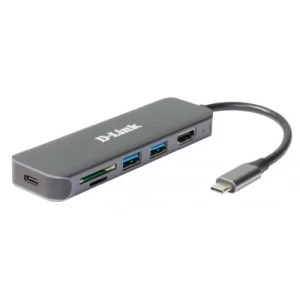 D-Link 6-in-1 USB-C Hub with HDMI/Card Reader/Power Delivery DUB-2327 - Image 1