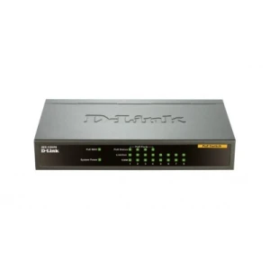 D-Link DES-1008PA network switch Unmanaged Fast Ethernet (10/100) Power over Ethernet (PoE) Black - Image 1