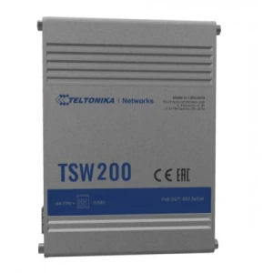Teltonika TSW200 Industrial Unmanaged PoE+ Switch (without DIN rail bracket) - Image 1