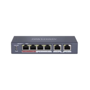 Hikvision DS-3E0106P-E/M 4 Port Fast Ethernet Unmanaged POE Switch - Image 1