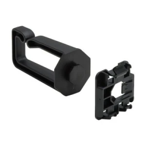 Cable Management D-Rings for DIN Rails - Multi-Angle, 1U, Black, 2 Pack - Image 1