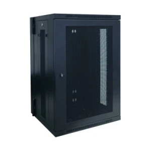 SmartRack 18U Low-Profile Switch-Depth Wall-Mount Rack Enclosure Cabinet, Hinged Back - Image 1