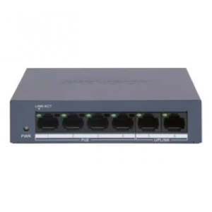 Hikvision DS-XS0106-P Unmanaged Switch PoE 4+2 - Image 1
