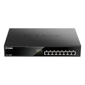 D-Link DGS-1008MP network switch Unmanaged Gigabit Ethernet (10/100/1000) Power over Ethernet (PoE) 1U Black - Image 1