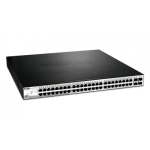 D-Link DGS-1210-52MP network switch Managed L2 Gigabit Ethernet (10/100/1000) Power over Ethernet (PoE) 1U Black - Image 1