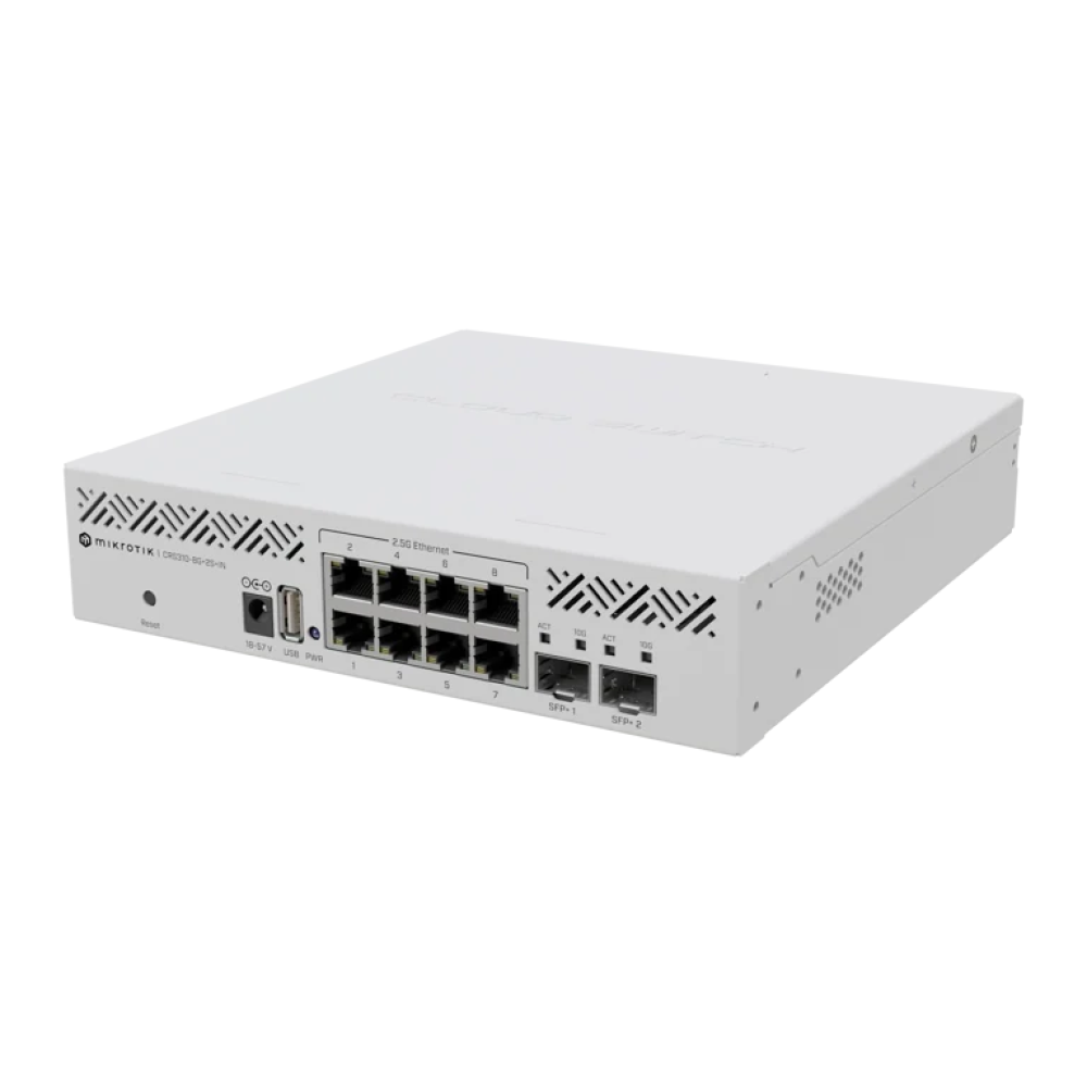 MikroTik CRS310-8G+2S+IN 8-Port 2.5 Gigabit Managed Switch with 10G SFP+ Uplinks
