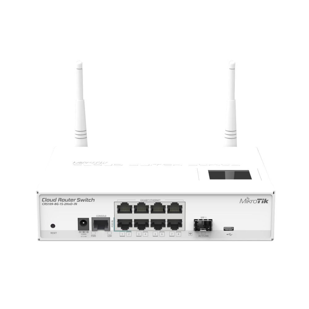 MikroTik CRS109-8G-1S-2HnD-IN Cloud Router Switch with Wi-Fi