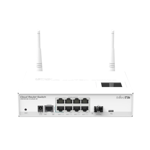 MikroTik CRS109-8G-1S-2HnD-IN Cloud Router Switch with Wi-Fi