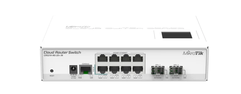 MikroTik CRS210-8G-2S+IN Cloud Router Switch – 8 Gigabit Ports, 2 SFP+
