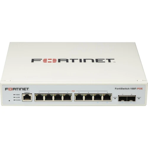 Fortinet FortiSwitch FS-108F-POE 8-Port Gigabit PoE+ Switch