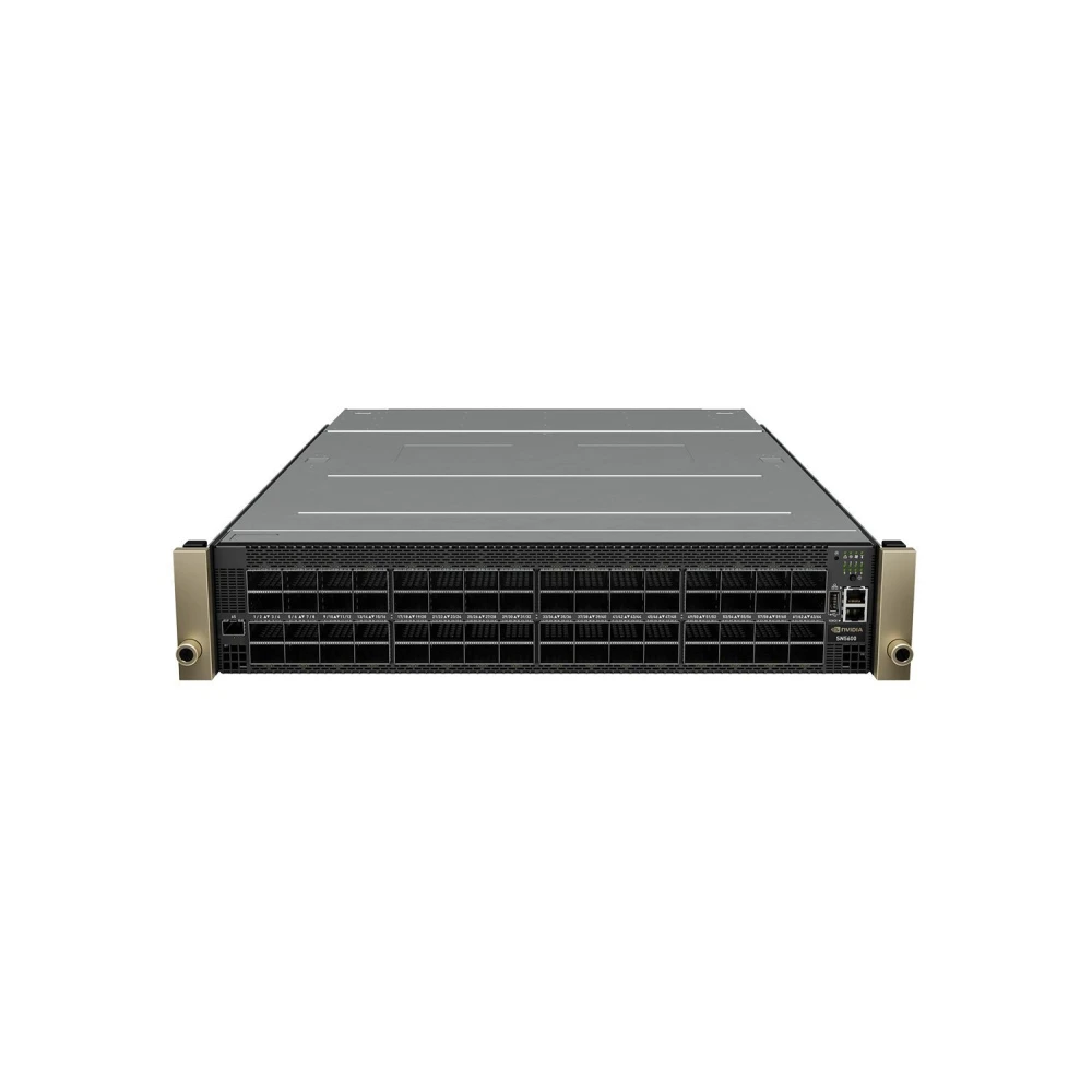 The NVIDIA SN5600D Spectrum-4 is a 2U data-centre Ethernet switch with 64 OSFP port cages, speeds up to 800GbE and 51.2 Tbps switching capacity. Designed for AI clusters, cloud infrastructure and high-performance computing, it uses a 48V DC busbar power connection for compatible rack installations. Contact Globikom for pricing and availability in Kenya.